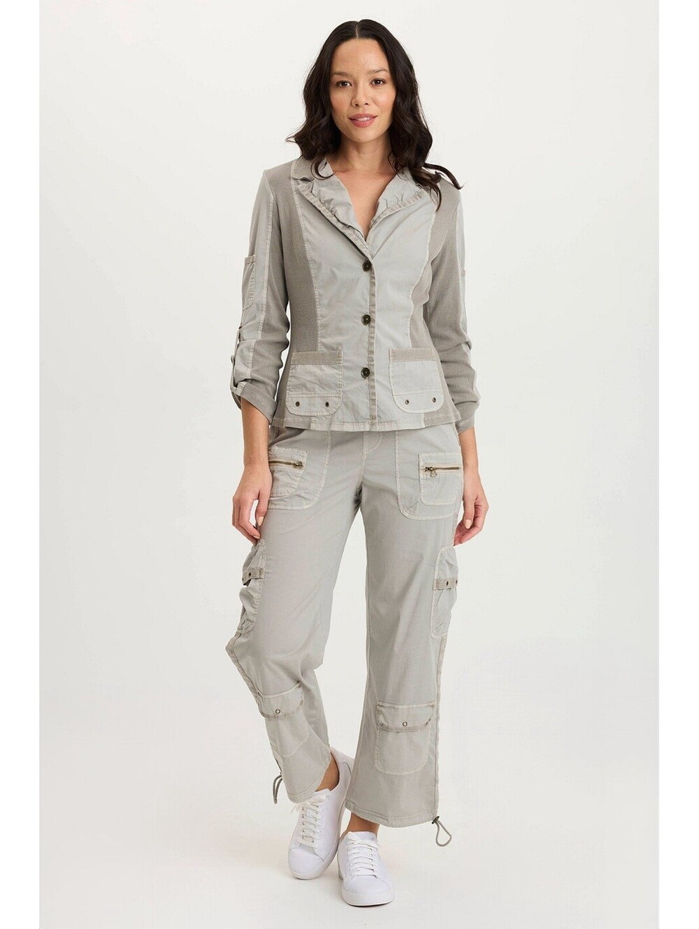 XCVI Langley Poplin Cinched Leg Cargo Pant Size S Elevated Pant